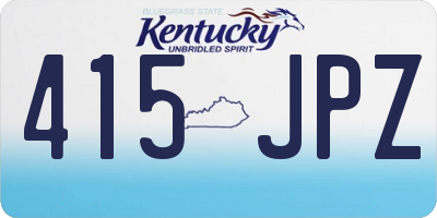 KY license plate 415JPZ