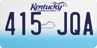 KY license plate 415JQA