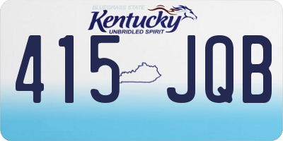 KY license plate 415JQB