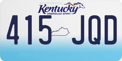 KY license plate 415JQD