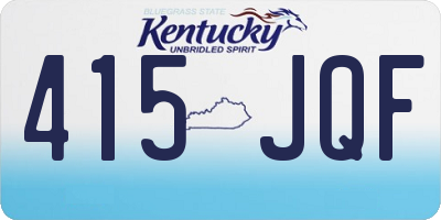 KY license plate 415JQF