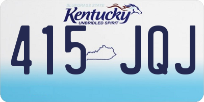 KY license plate 415JQJ