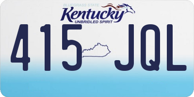 KY license plate 415JQL