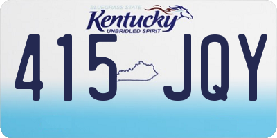 KY license plate 415JQY