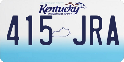 KY license plate 415JRA