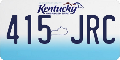 KY license plate 415JRC