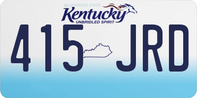 KY license plate 415JRD