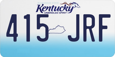 KY license plate 415JRF