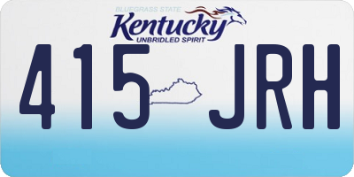 KY license plate 415JRH