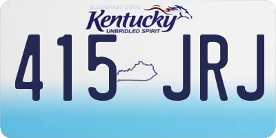 KY license plate 415JRJ