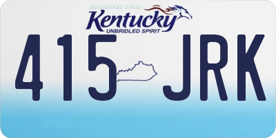 KY license plate 415JRK