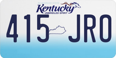 KY license plate 415JRO