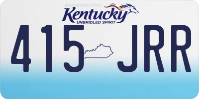 KY license plate 415JRR