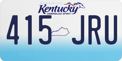 KY license plate 415JRU