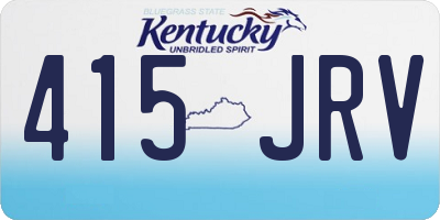 KY license plate 415JRV