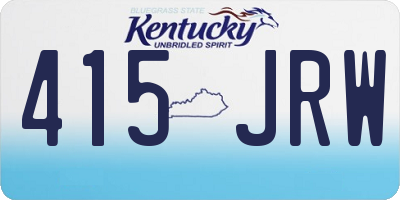 KY license plate 415JRW