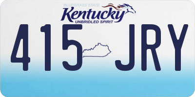 KY license plate 415JRY