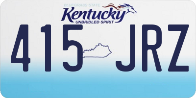 KY license plate 415JRZ
