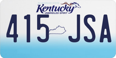KY license plate 415JSA