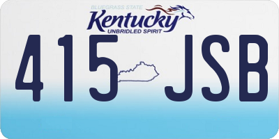 KY license plate 415JSB