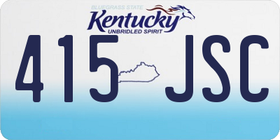 KY license plate 415JSC