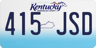 KY license plate 415JSD
