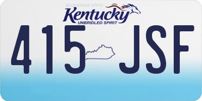 KY license plate 415JSF