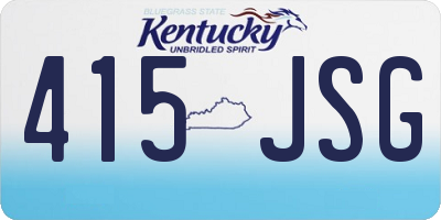 KY license plate 415JSG