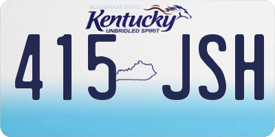 KY license plate 415JSH