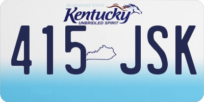 KY license plate 415JSK