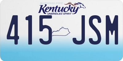 KY license plate 415JSM