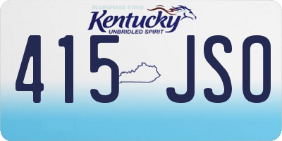 KY license plate 415JSO
