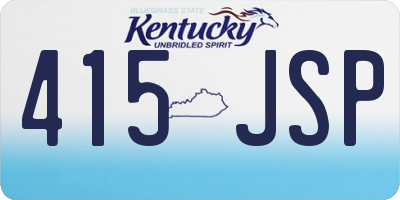 KY license plate 415JSP