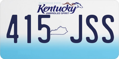 KY license plate 415JSS