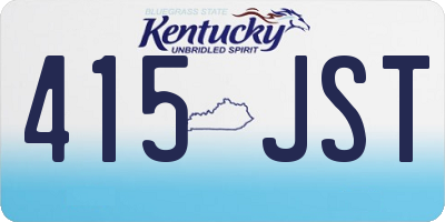 KY license plate 415JST