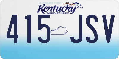 KY license plate 415JSV