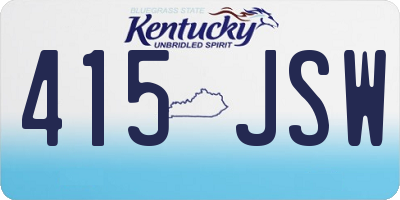 KY license plate 415JSW