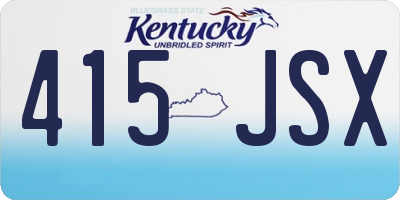 KY license plate 415JSX