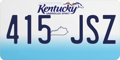 KY license plate 415JSZ