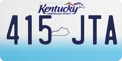 KY license plate 415JTA