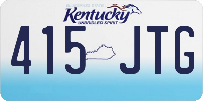 KY license plate 415JTG