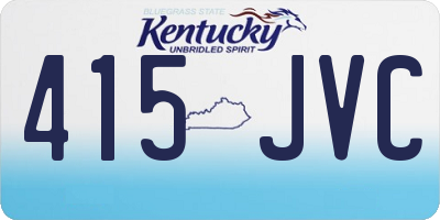 KY license plate 415JVC