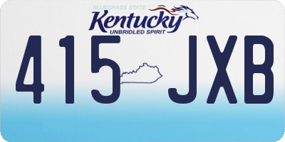 KY license plate 415JXB