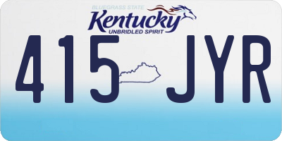 KY license plate 415JYR
