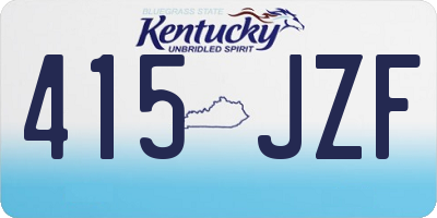 KY license plate 415JZF