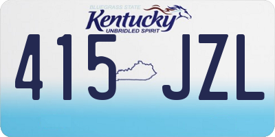 KY license plate 415JZL