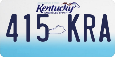 KY license plate 415KRA