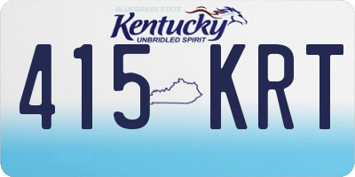 KY license plate 415KRT