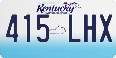 KY license plate 415LHX