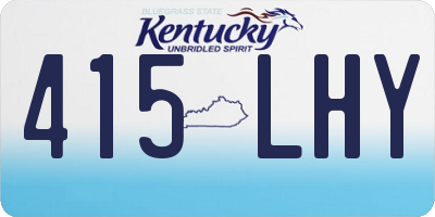 KY license plate 415LHY
